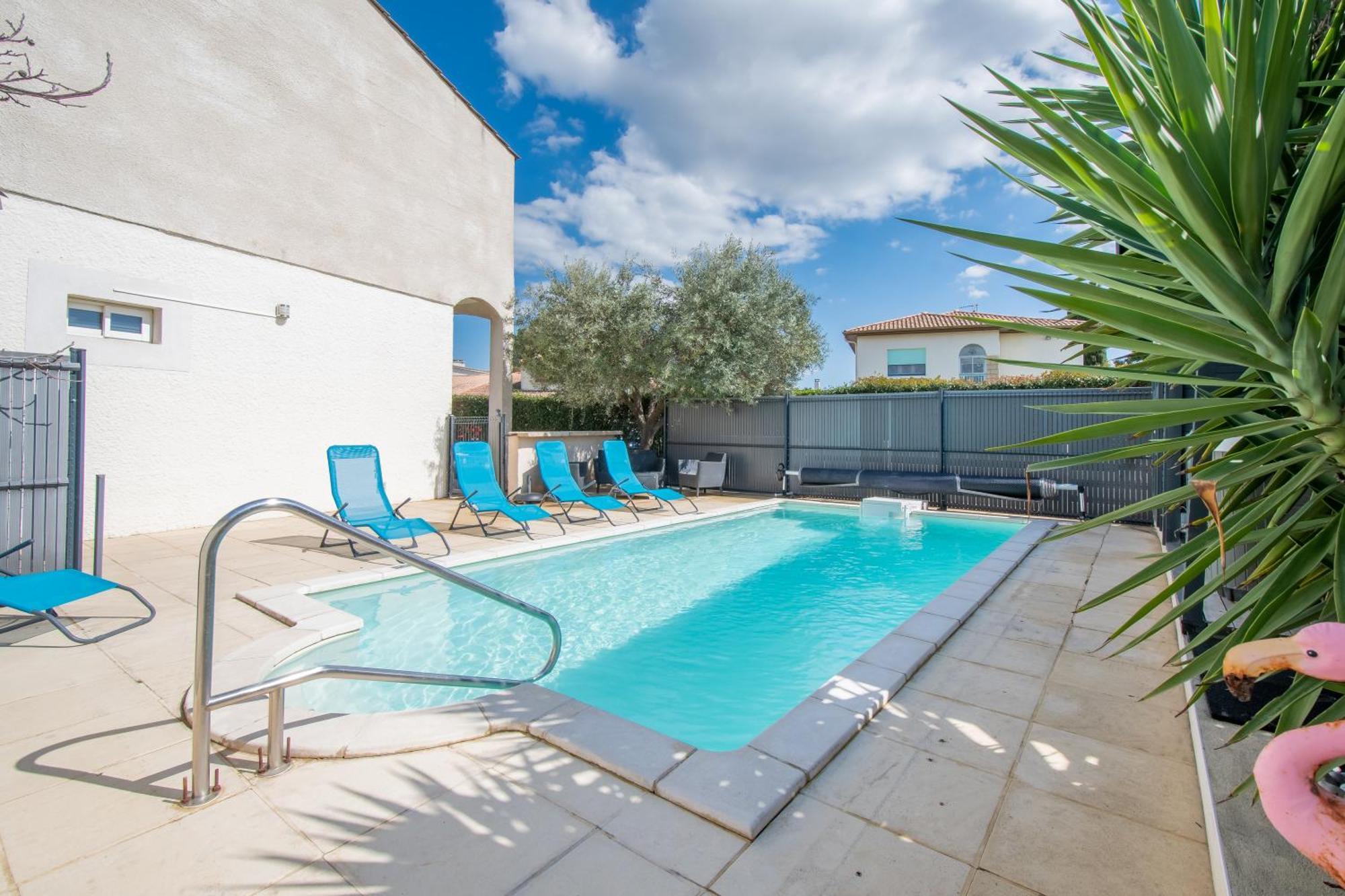 Guesthouse La Costiere - Logements Independants - Espace Piscine Jacuzzi Lunel  Kültér fotó