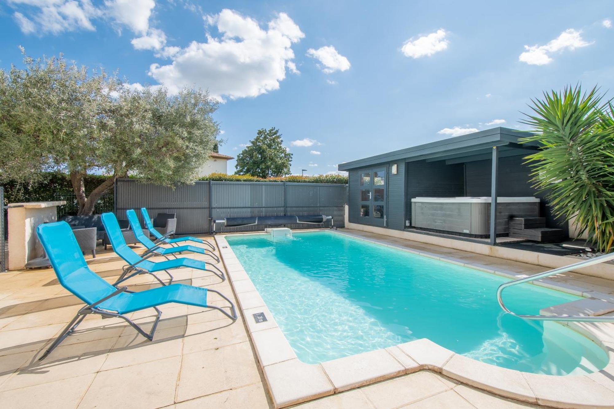 Guesthouse La Costiere - Logements Independants - Espace Piscine Jacuzzi Lunel  Kültér fotó